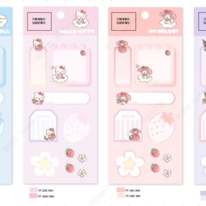 Sanrio characters Strawberry Collection Note Stickers(4 Assorted Models)