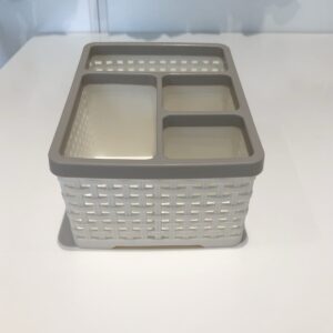 Bicolor 4-Grid Organizer (L)(Off-White)