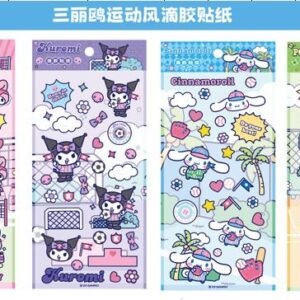 Sanrio characters Sports Collection Epoxy Stickers (4 Assorted Models)