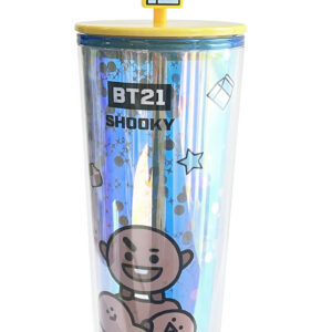 BT21 Collection Double Wall Plastic Tumbler with Straw (800mL)(SHOOKY)
