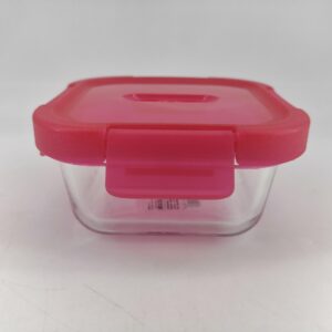 Rainbow Series Square Food Storage Container (320mL)(Red)
