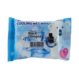 Miniso Refreshing Cooling Wet Wipes 10 Sheets(Black Cologne)