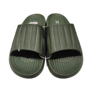 Classic Striped Men's Bathroom Slippers(Olive, 41-42)