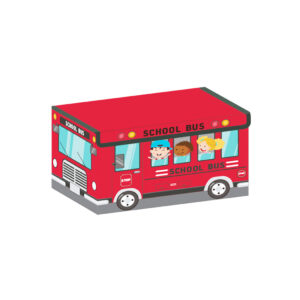 Bus Series Large Storage Box with Lid(Red)