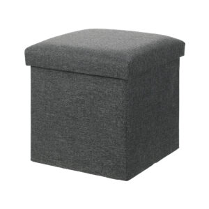 Square Folding Ottoman Storage Box (Gray)