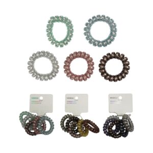 4.5 Colored Spiral Hair Ties (5pcs)