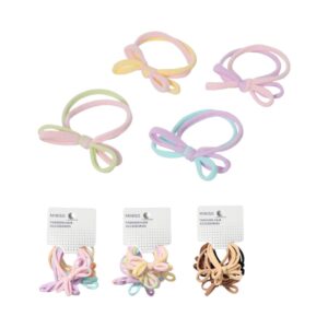 Textured Black Hair Tie (4 pcs)