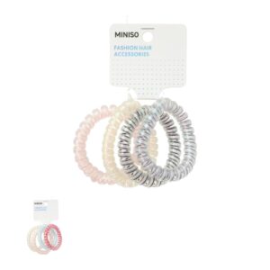 5.0 Colored Spiral Hair Ties (4pcs)