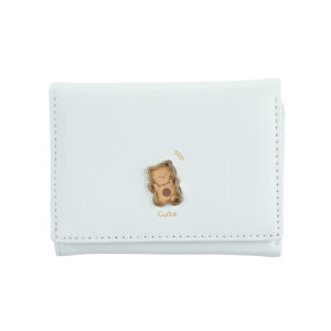 Women's Animal Trifold Short Wallet(Light Blue)