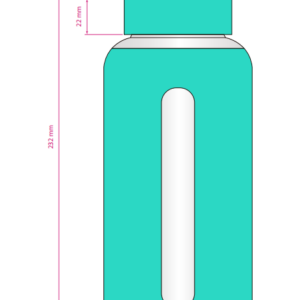 Solid Color Series 2.0 Borosilicate Glass Bottle with Handle & Silicone Sleeve?800mL??Green?