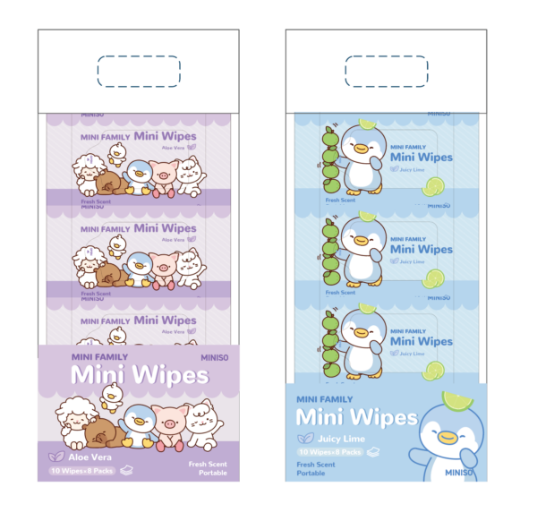 MINI FAMILY Mini Wipes 10 Wipes?8 Packs(Juicy Lime)