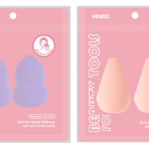 Miniso Colorful Series Makeup Sponges(Light Purple,2 pcs)