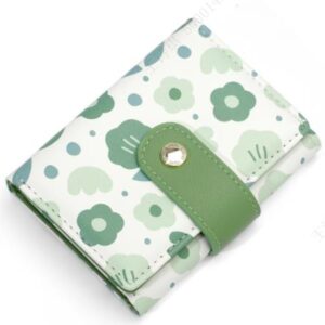 Flower Series Tri-Fold Women's Wallet (Green)