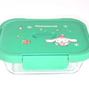 Sanrio characters Christmas Collection Glass Food Storage Container (640mL) (Cinnamoroll)