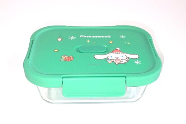 Sanrio characters Christmas Collection Glass Food Storage Container (640mL) (Cinnamoroll)
