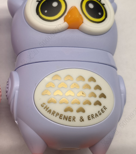 Owl Sharpener & Eraser (Purple)
