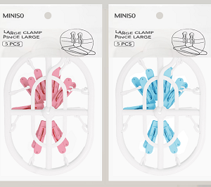 Colorful Oval-shaped Laundry Drying Rack with 8 Clips (Blue/Pink)